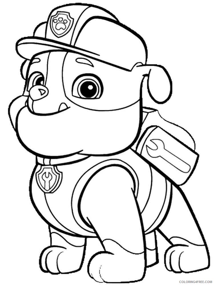 Paw Patrol Coloring Pages TV Film Rubble paw patrol 10 Printable 2020 05975 Coloring4free