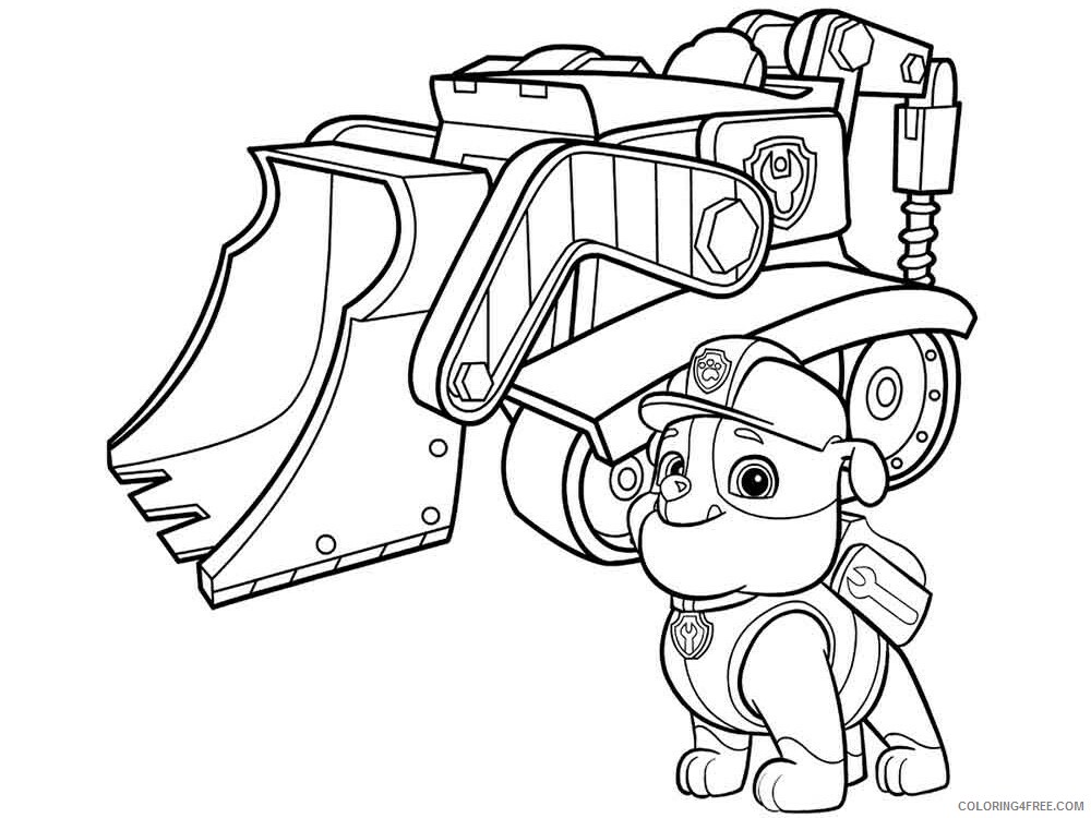 Paw Patrol Coloring Pages TV Film Rubble paw patrol 3 Printable 2020 05976 Coloring4free