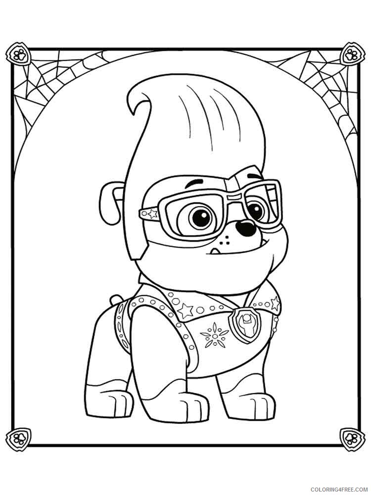 Paw Patrol Coloring Pages TV Film Rubble paw patrol 4 Printable 2020 05977 Coloring4free