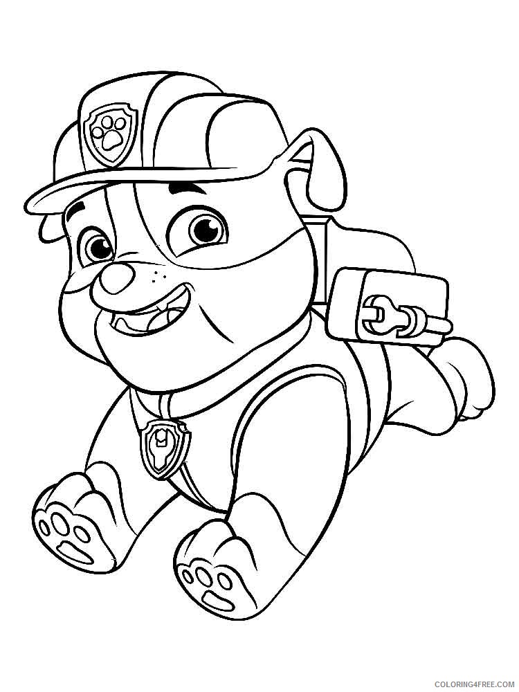Paw Patrol Coloring Pages TV Film Rubble paw patrol 8 Printable 2020 05981 Coloring4free