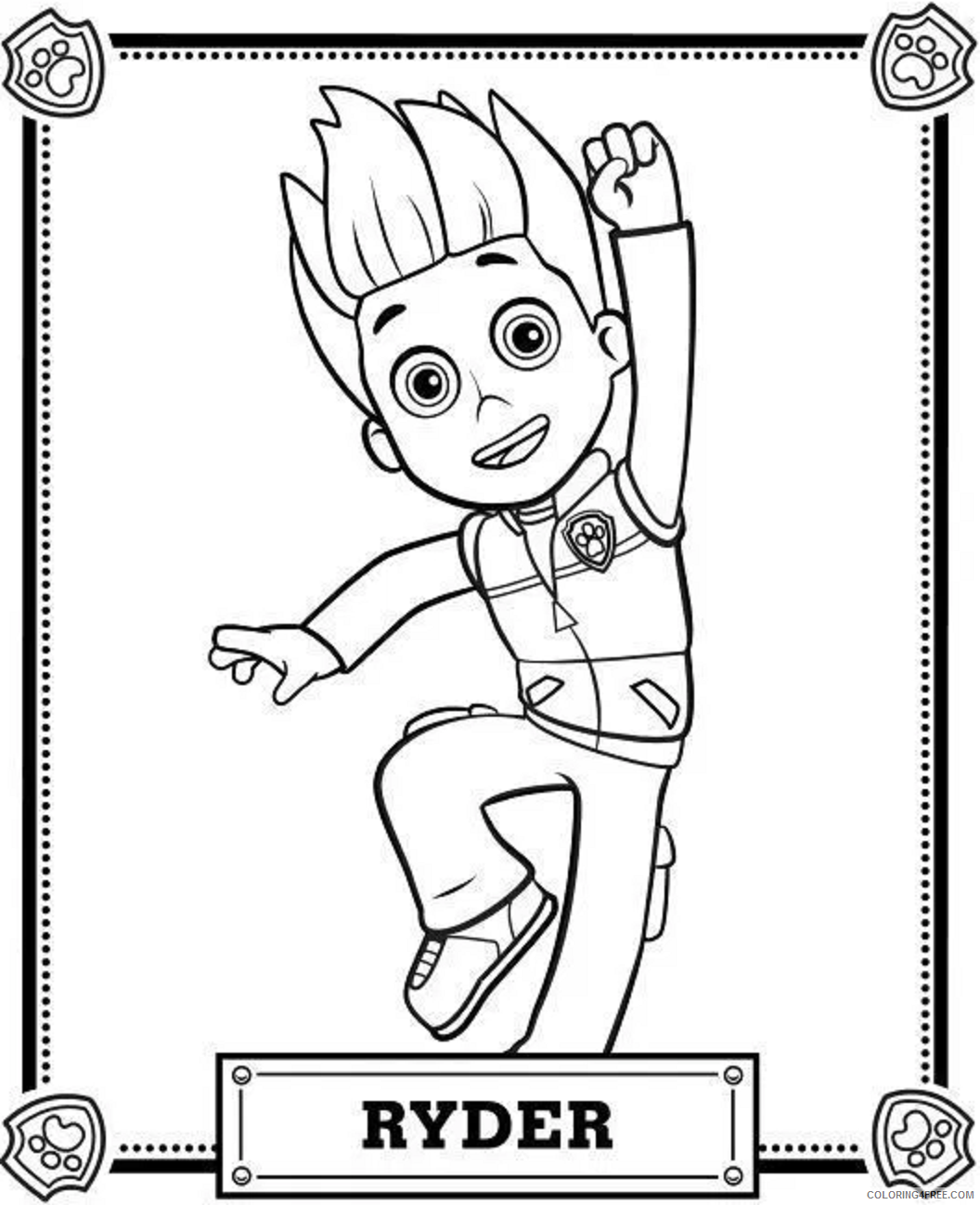 Paw Patrol Coloring Pages TV Film ryder_from_paw_patrol Printable 2020 05886 Coloring4free