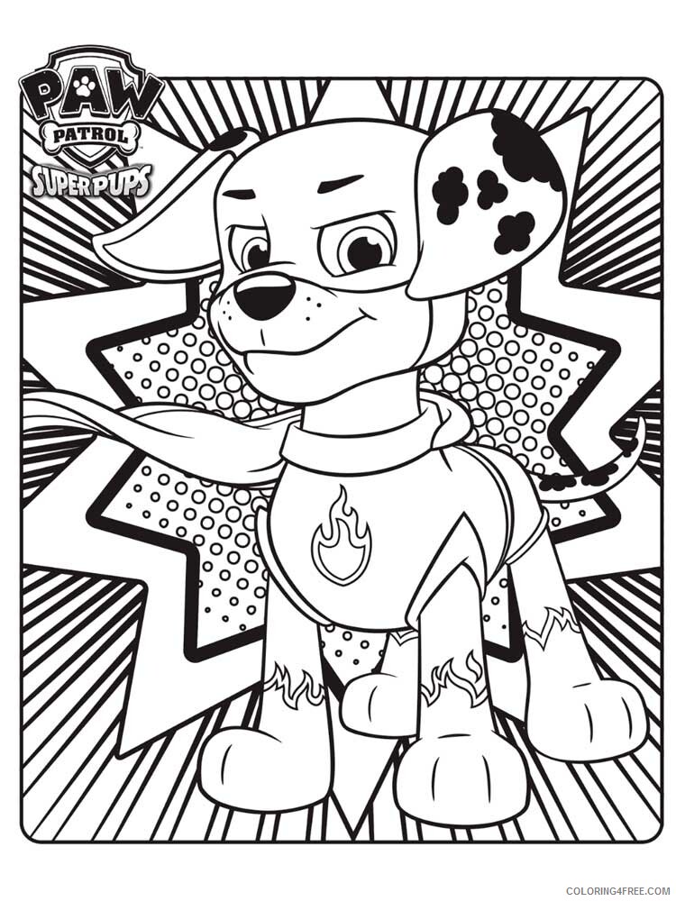 Paw Patrol Mighty Pups Coloring Pages TV Film Mighty pups 10 Printable 2020 06022 Coloring4free