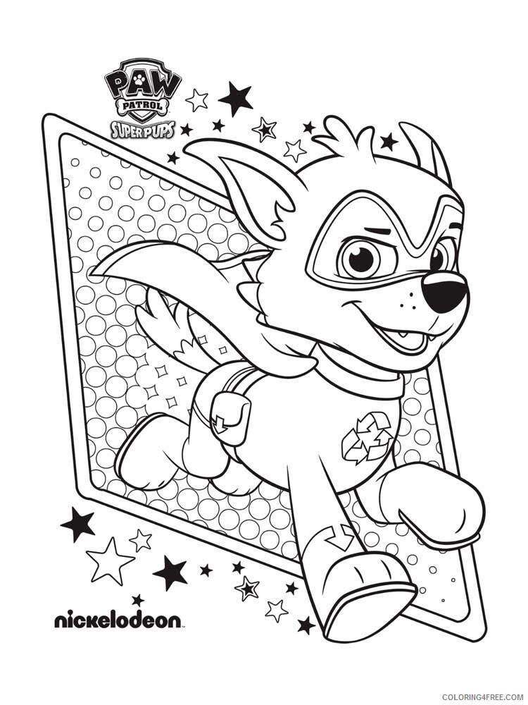 Paw Patrol Mighty Pups Coloring Pages TV Film Mighty pups 13 Printable 2020 06025 Coloring4free