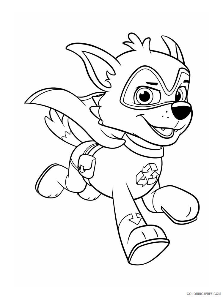 Paw Patrol Mighty Pups Coloring Pages TV Film Mighty pups 20 Printable 2020 06033 Coloring4free