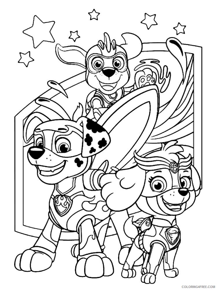 Paw Patrol Mighty Pups Coloring Pages TV Film Mighty pups 22 Printable 2020 06035 Coloring4free