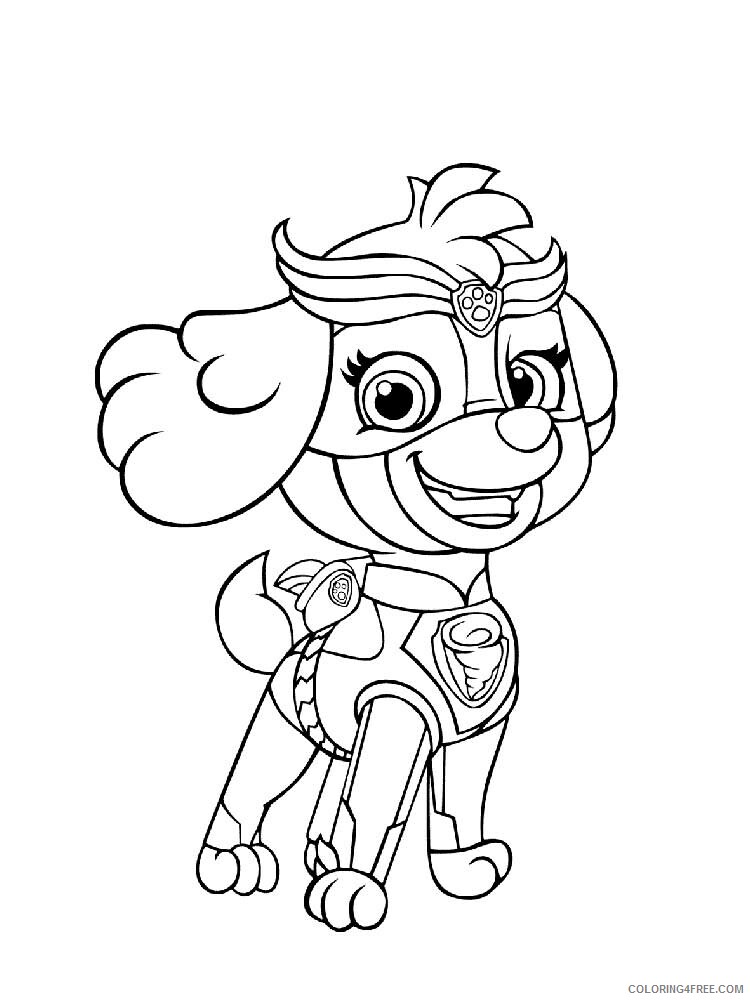 Paw Patrol Mighty Pups Coloring Pages TV Film Mighty pups 5 Printable 2020 06038 Coloring4free