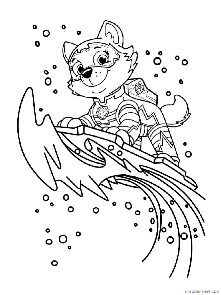 Paw Patrol Mighty Pups Coloring Pages TV Film Mighty pups 7 Printable 2020 06040 Coloring4free