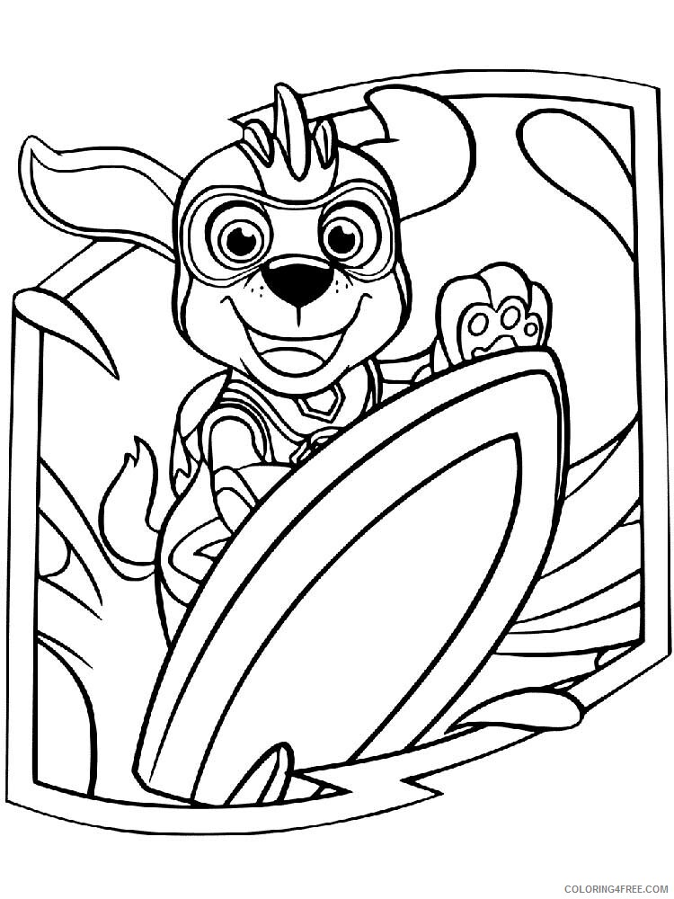 Paw Patrol Mighty Pups Coloring Pages TV Film Mighty pups 9 Printable 2020 06042 Coloring4free