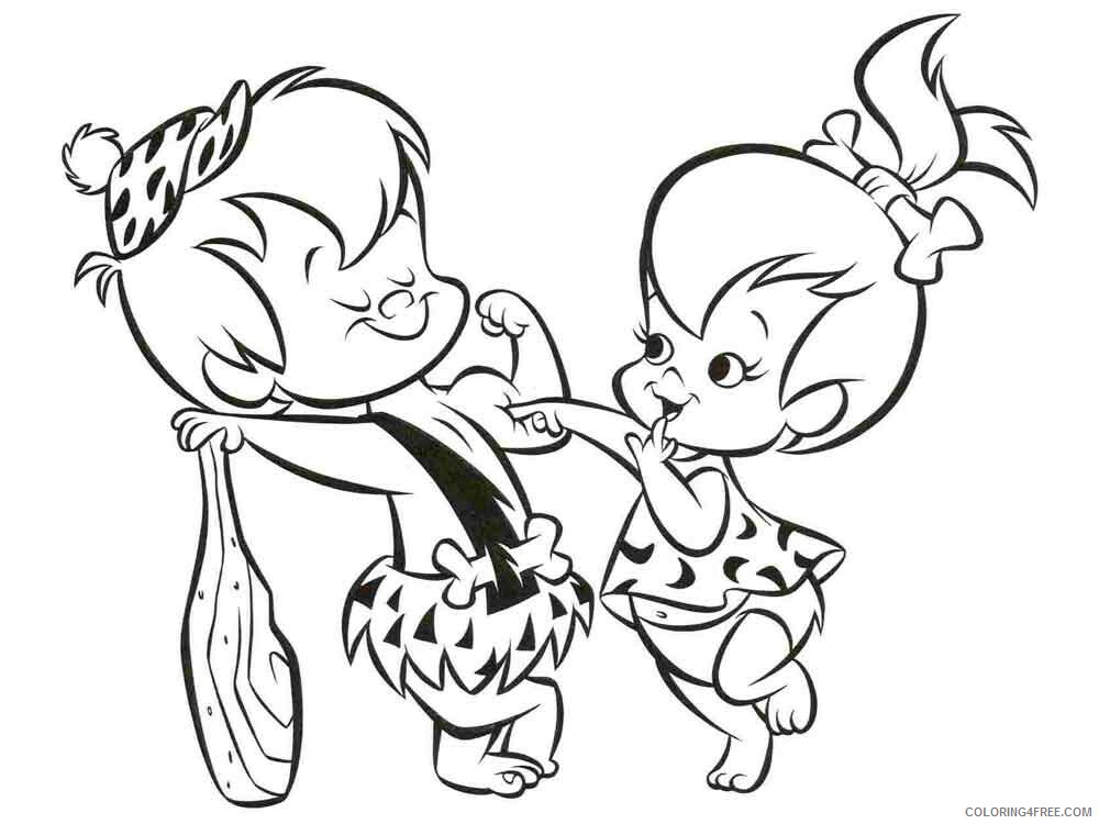 Pebbles and Bamm Bamm Coloring Pages TV Film Printable 2020 06043 Coloring4free