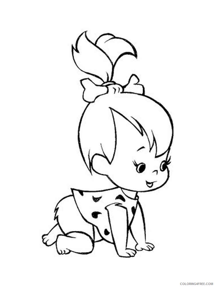 Pebbles and Bamm Bamm Coloring Pages TV Film Printable 2020 06047 Coloring4free
