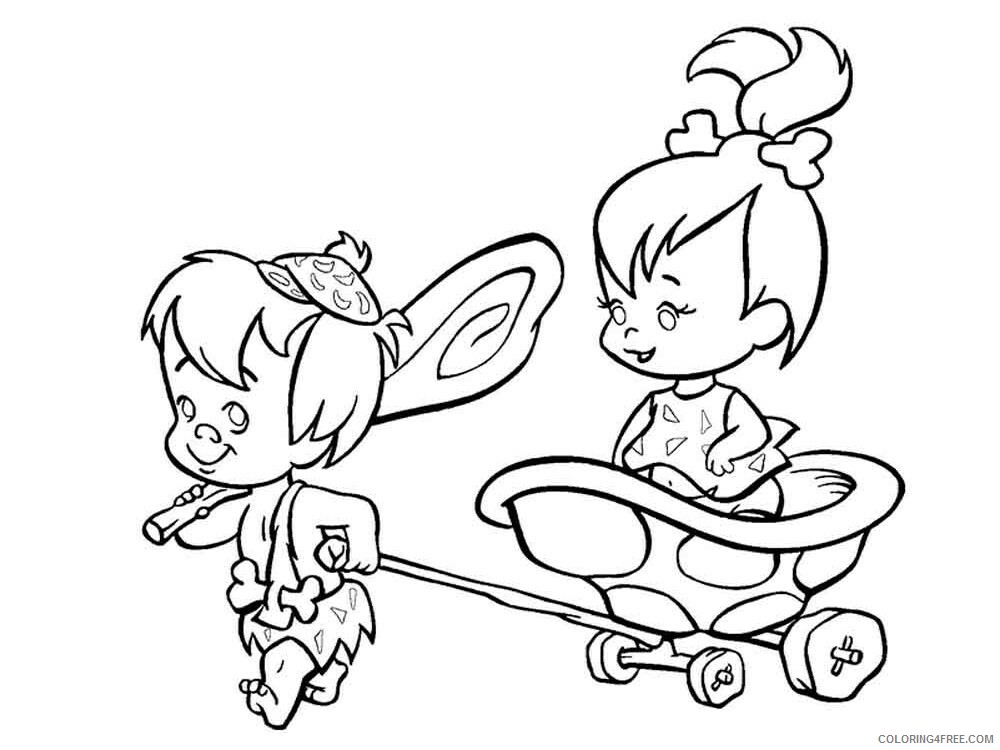 Pebbles and Bamm Bamm Coloring Pages TV Film Printable 2020 06048 Coloring4free