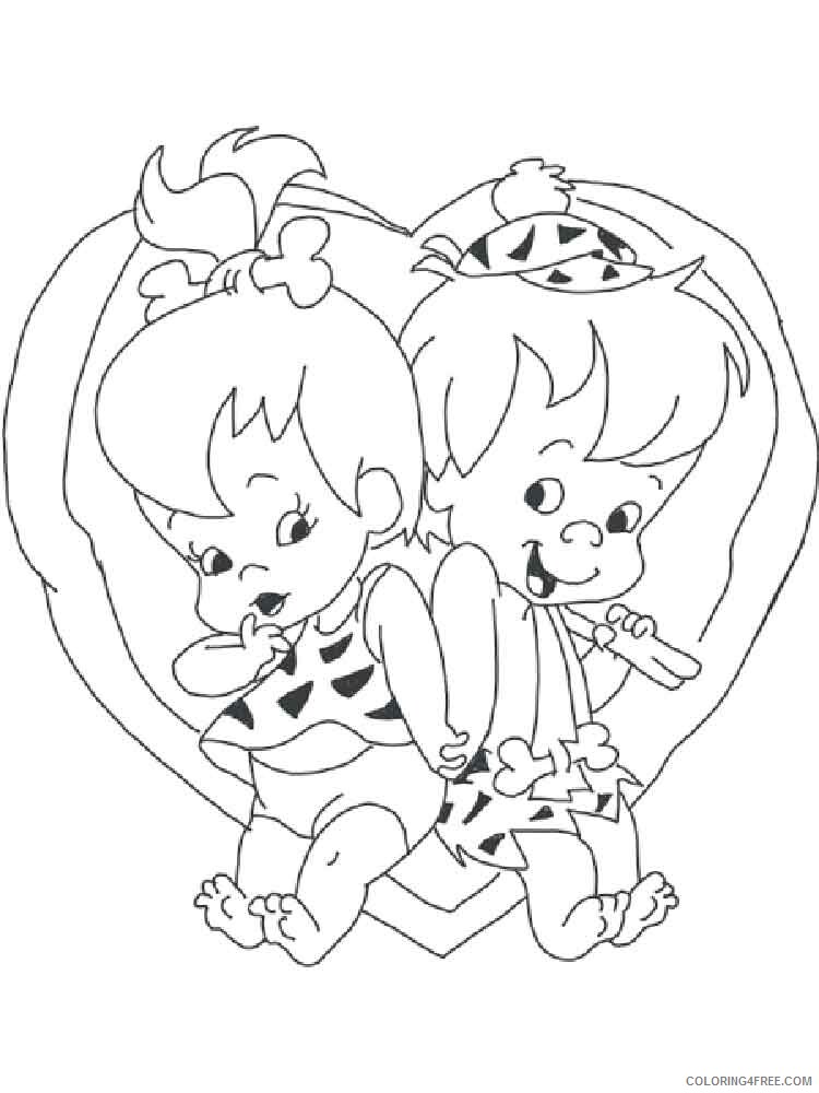 Pebbles and Bamm Bamm Coloring Pages TV Film Printable 2020 06050 Coloring4free
