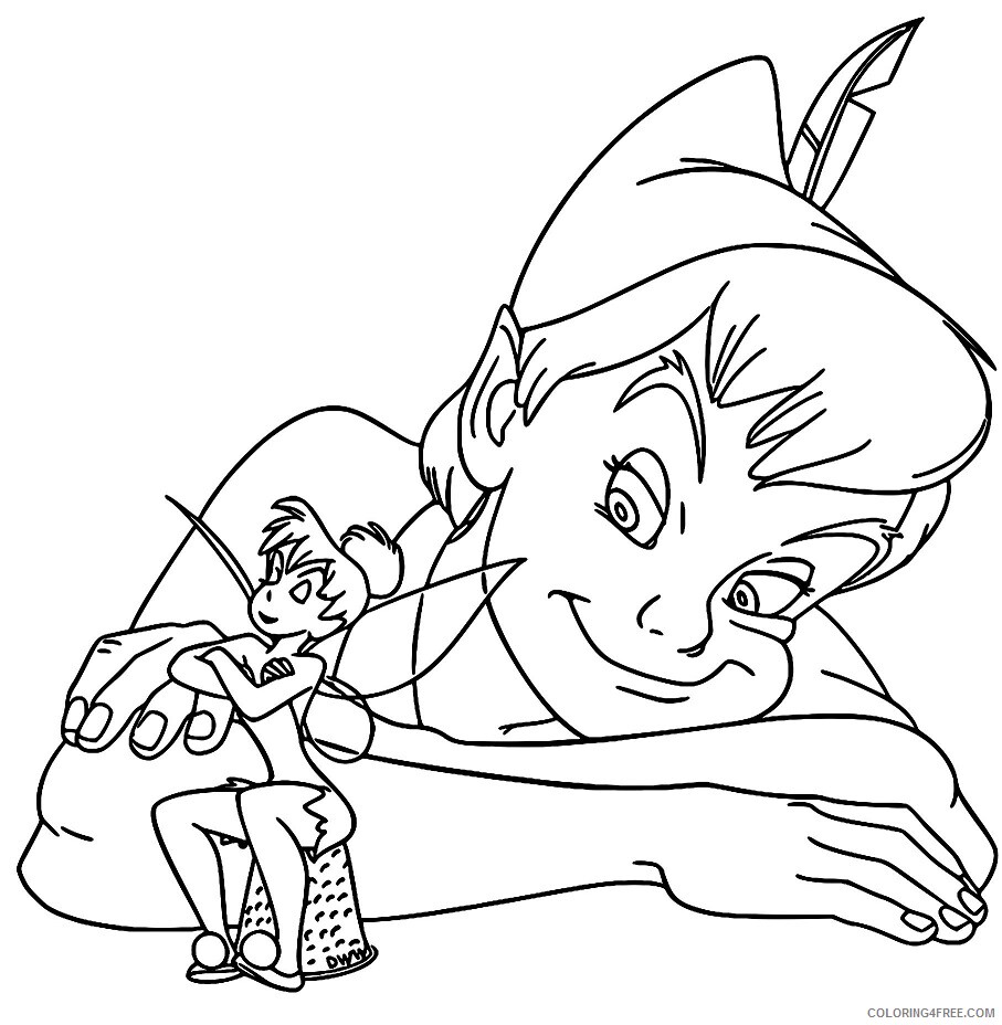 Peter Pan Coloring Pages TV Film picture of tinkerbell to Printable 2020 01 Coloring4free