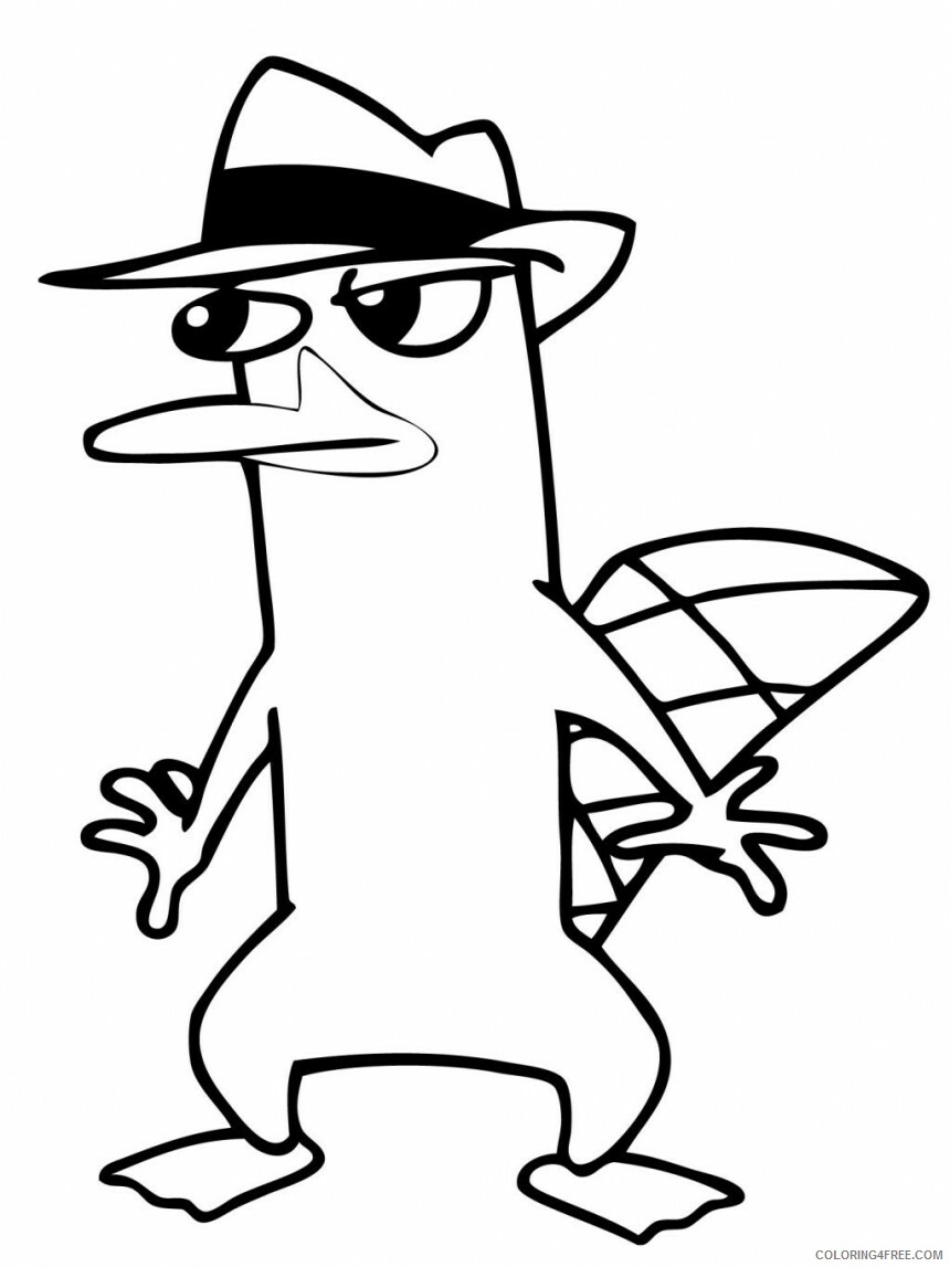Phineas and Ferb Coloring Pages TV Film Agent Perry the Platypus 2020 06147 Coloring4free