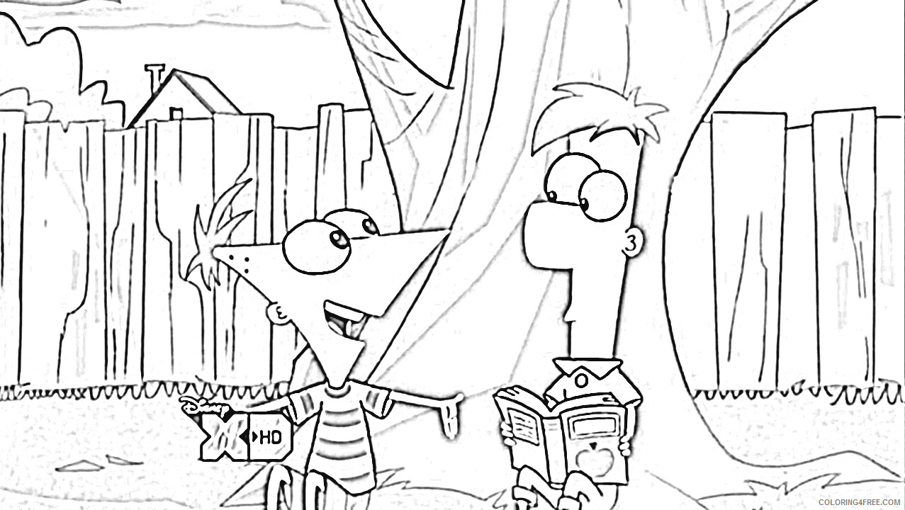 Phineas and Ferb Coloring Pages TV Film Book Printable 2020 06191 Coloring4free