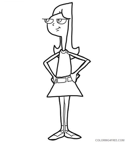 Phineas and Ferb Coloring Pages TV Film Candace Flynn Printable 2020 06205 Coloring4free
