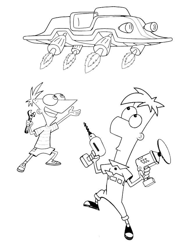 Phineas and Ferb Coloring Pages TV Film Characters Printable 2020 06148 Coloring4free