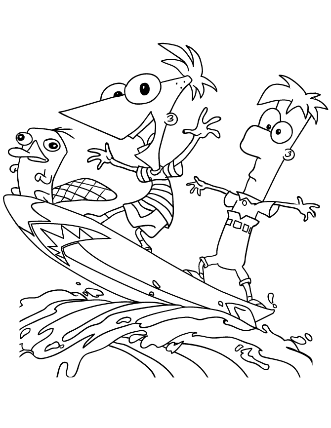 Phineas and Ferb Coloring Pages TV Film Free Phineas and Ferb Printable 2020 06155 Coloring4free