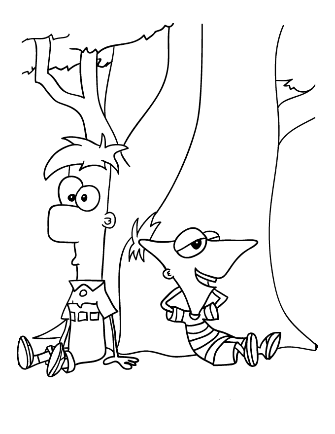 Phineas and Ferb Coloring Pages TV Film Free Printable 2020 06207 Coloring4free