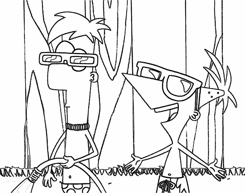 Phineas and Ferb Coloring Pages TV Film Free Printable 2020 06208 Coloring4free