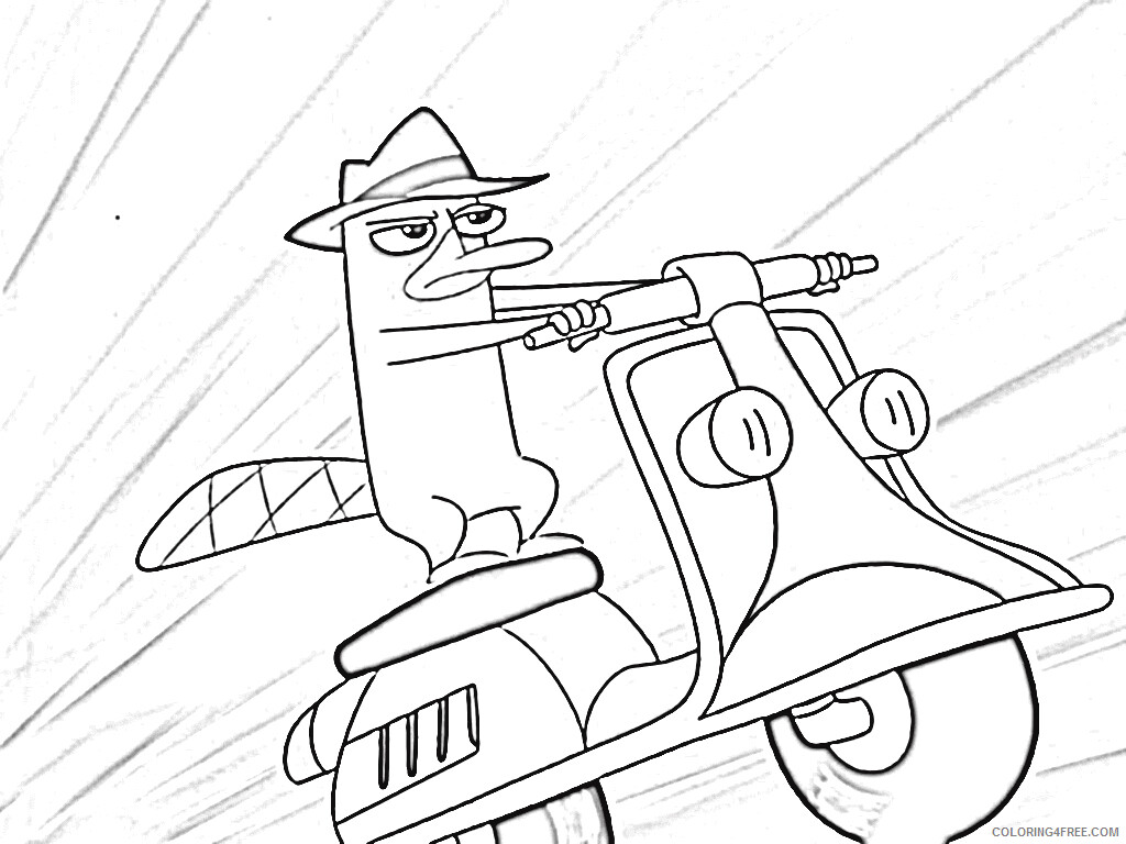 Phineas and Ferb Coloring Pages TV Film Perry the Platypus Printable 2020 06159 Coloring4free