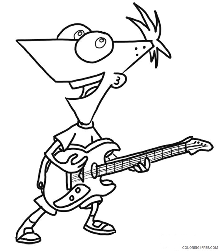Phineas and Ferb Coloring Pages TV Film Phineas 2 Printable 2020 06227 Coloring4free