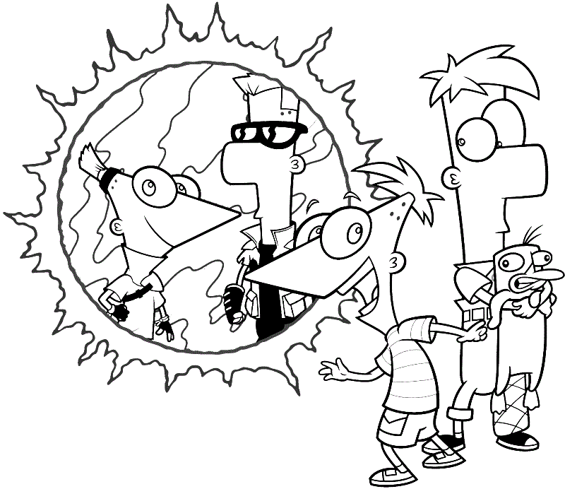 Phineas and Ferb Coloring Pages TV Film Phineas and Ferb Printable 2020 06192 Coloring4free