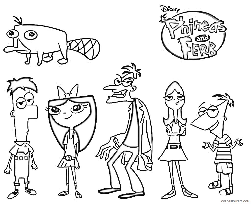 Phineas and Ferb Coloring Pages TV Film Phineas and Ferb Printable 2020 06195 Coloring4free