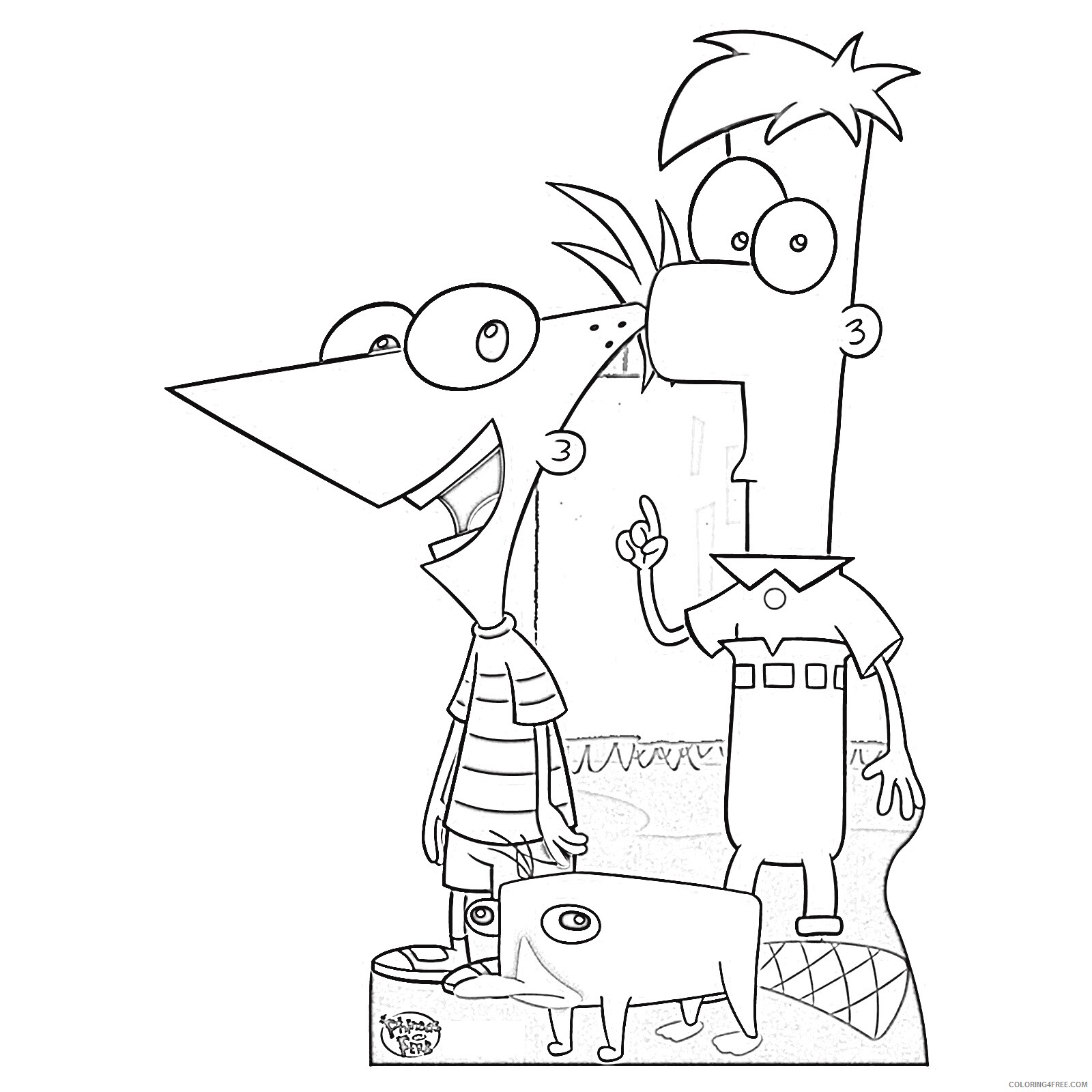 Phineas and Ferb Coloring Pages TV Film Phineas and Ferb Printable 2020 06226 Coloring4free