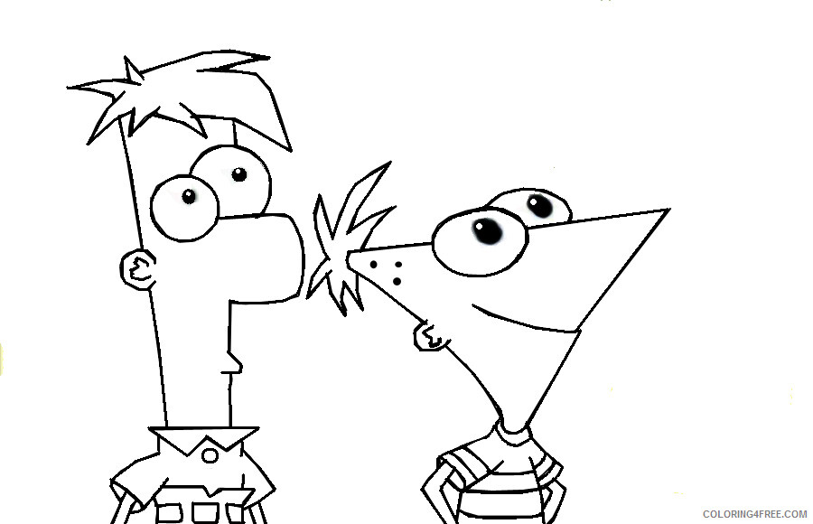 Phineas and Ferb Coloring Pages TV Film Pictures to Printable 2020 06223 Coloring4free