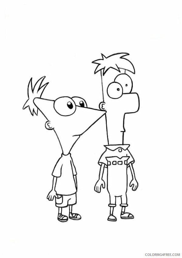 Phineas and Ferb Coloring Pages TV Film Pictures to and Print Printable 2020 06224 Coloring4free