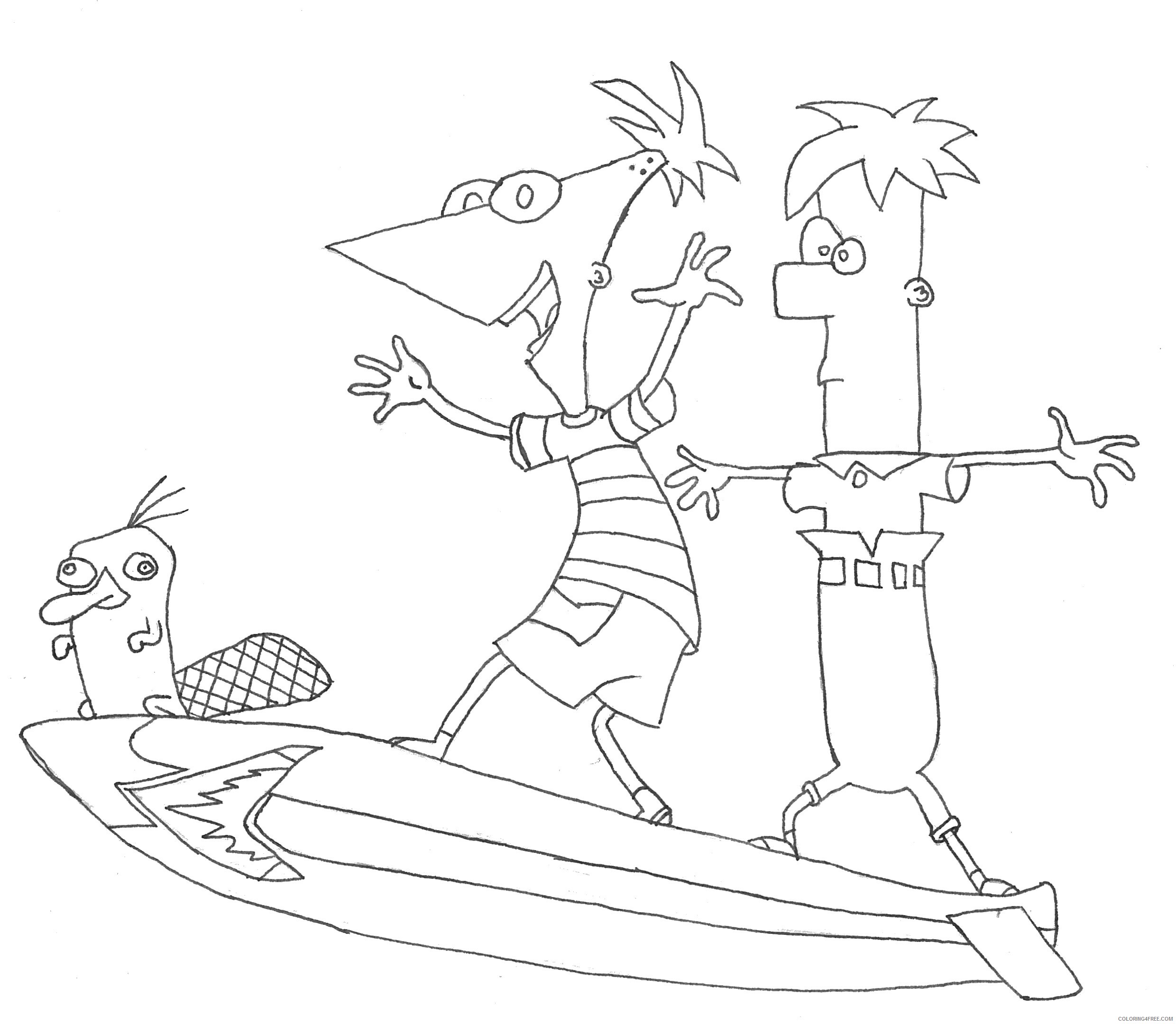 Phineas and Ferb Coloring Pages TV Film Printable 2020 06230 Coloring4free