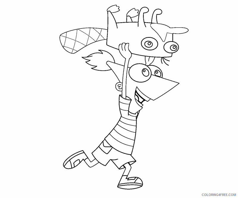 Phineas and Ferb Coloring Pages TV Film Sheets to Print Printable 2020 06221 Coloring4free