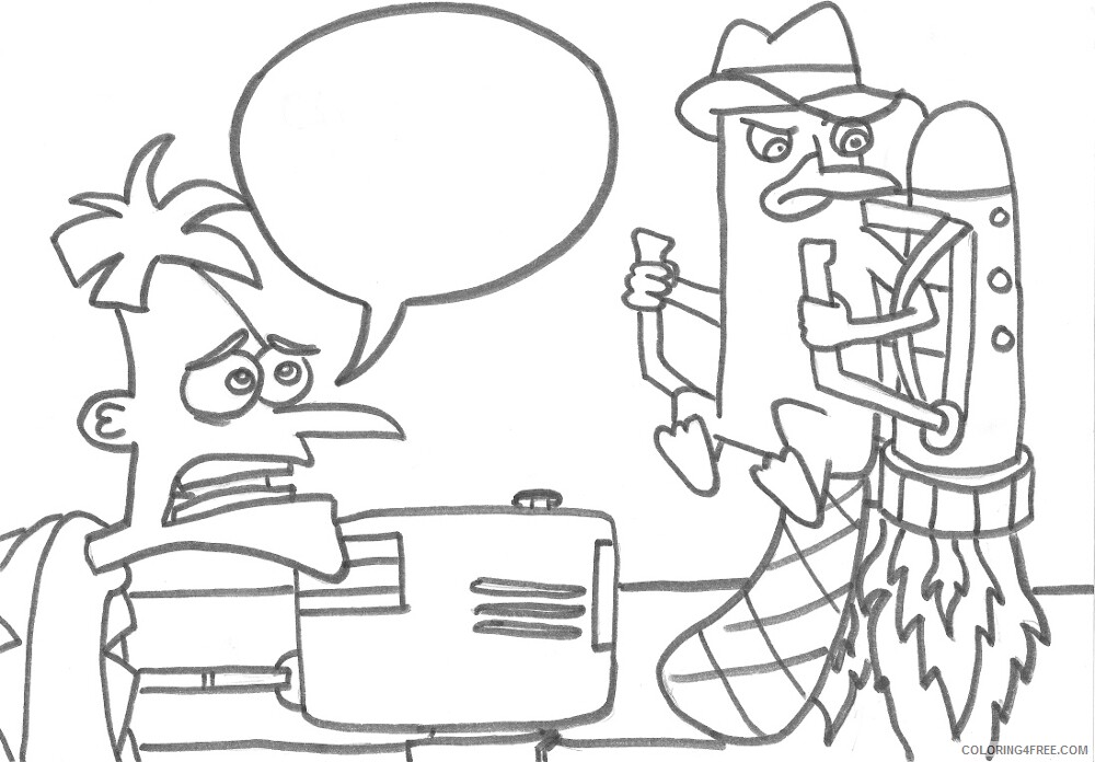 Phineas and Ferb Coloring Pages TV Film To Print Printable 2020 06217 Coloring4free