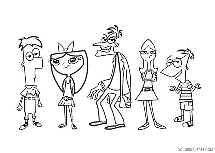 Phineas and Ferb Coloring Pages TV Film characters Printable 2020 06189 Coloring4free