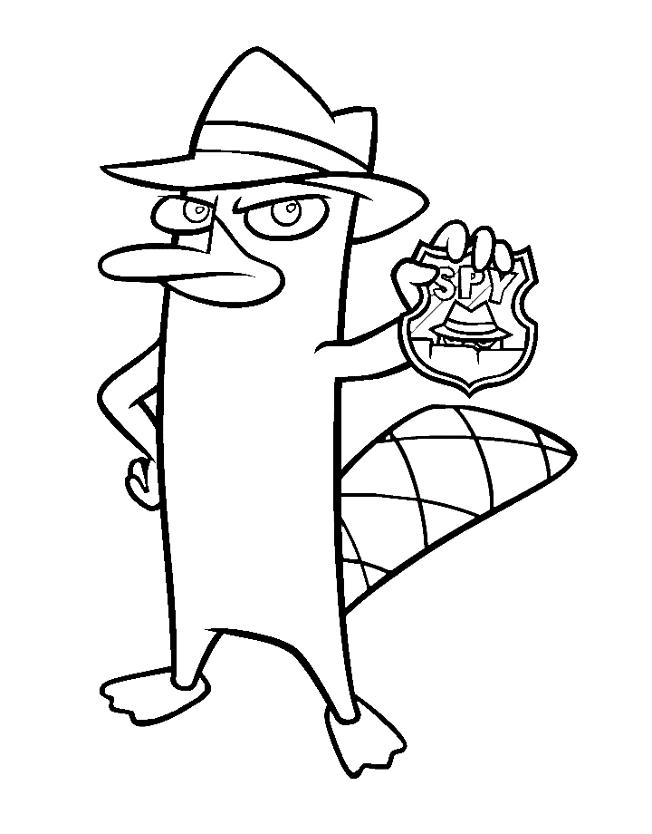 Phineas and Ferb Coloring Pages TV Film perry the platypus Printable 2020 06139 Coloring4free