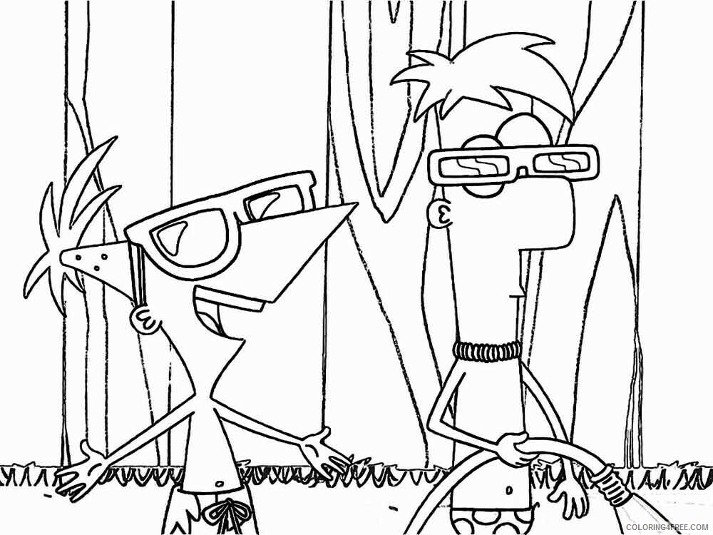 Phineas and Ferb Coloring Pages TV Film phineas and ferb 4 Printable 2020 06200 Coloring4free