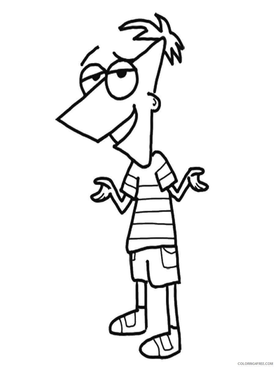 Phineas and Ferb Coloring Pages TV Film phineas_ferb_cl_15 Printable 2020 06170 Coloring4free