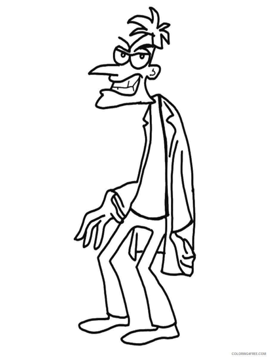 Phineas and Ferb Coloring Pages TV Film phineas_ferb_cl_16 Printable 2020 06171 Coloring4free