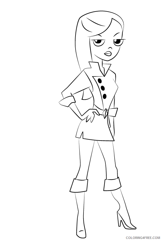 Phineas and Ferb Coloring Pages TV Film vanessa doofenshmirtz Printable 2020 06145 Coloring4free