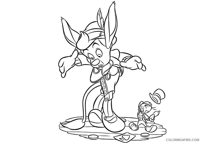 Pinocchio Coloring Pages TV Film Pinocchio and Jiminy Printable 2020 06340 Coloring4free