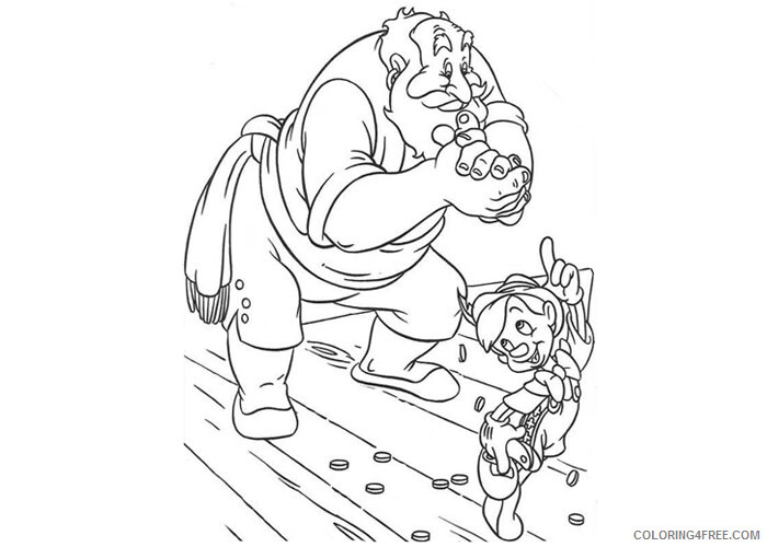 Pinocchio Coloring Pages TV Film Pinocchio and thief Printable 2020 06341 Coloring4free