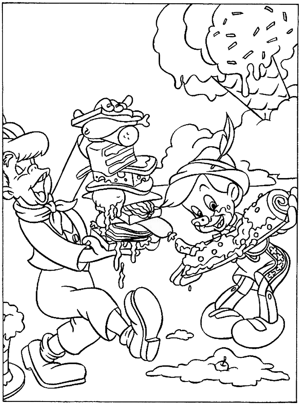 Pinocchio Coloring Pages TV Film Pinocchio_coloring_4 Printable 2020 06334 Coloring4free