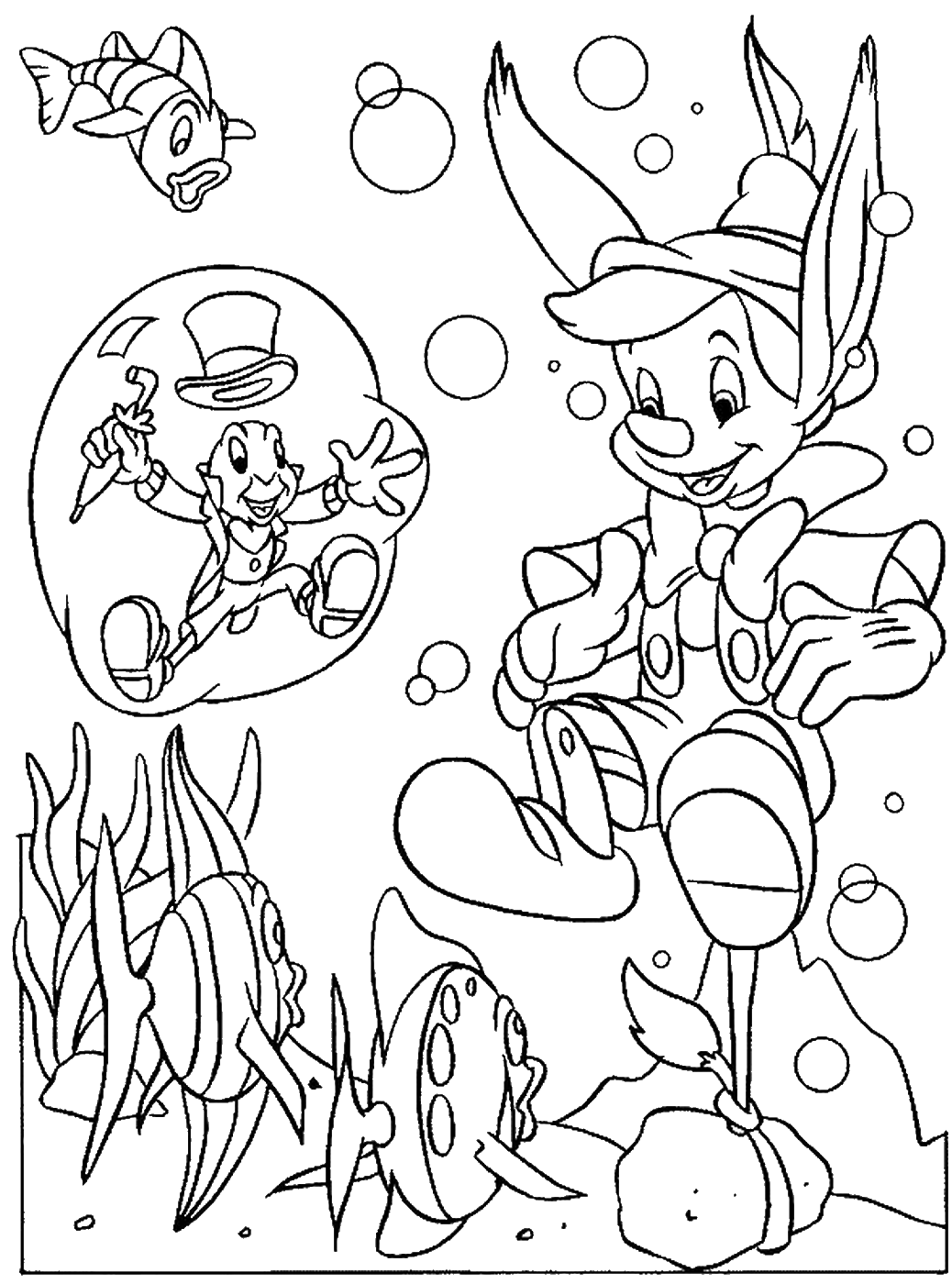 Pinocchio Coloring Pages TV Film Pinocchio_coloring_7 Printable 2020 06337 Coloring4free
