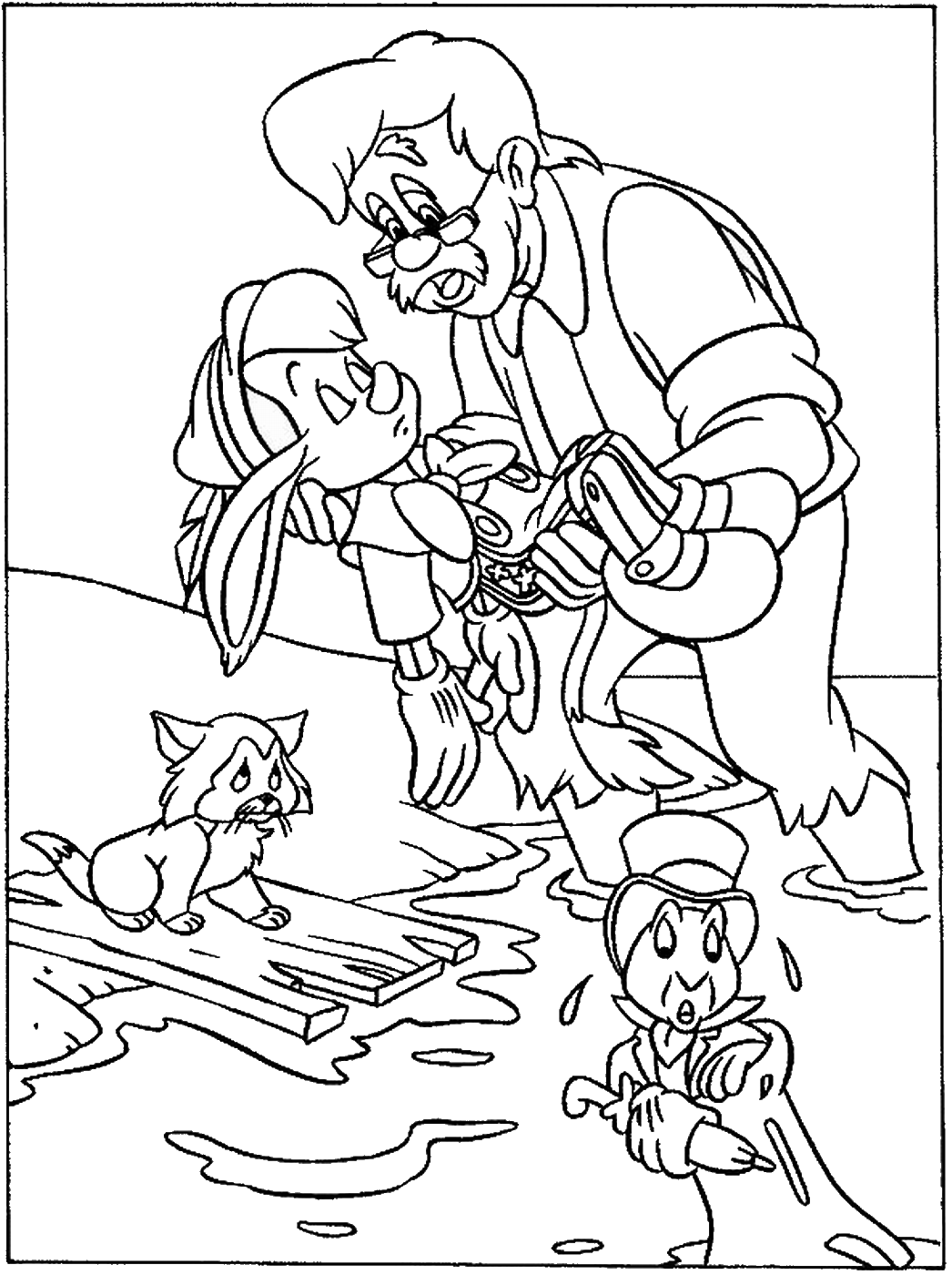 Pinocchio Coloring Pages TV Film Pinocchio_coloring_8 Printable 2020 06338 Coloring4free