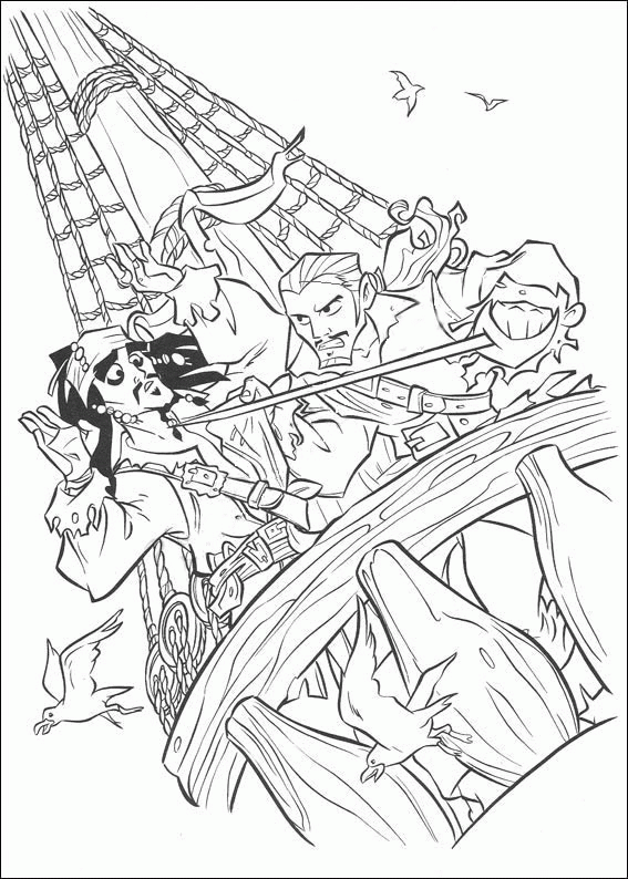 Pirates of the Caribbean Coloring Pages TV Film Printable 2020 06405 Coloring4free