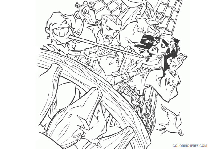 Pirates of the Caribbean Coloring Pages TV Film Printable 2020 06417 Coloring4free