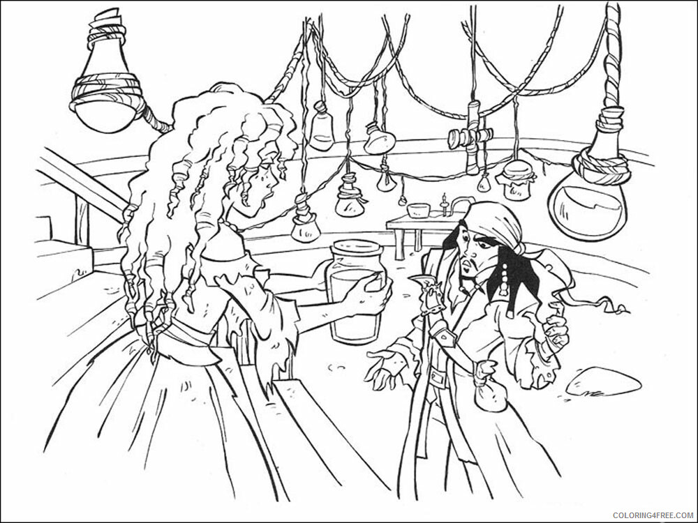 Pirates of the Caribbean Coloring Pages TV Film Printable 2020 06419 Coloring4free