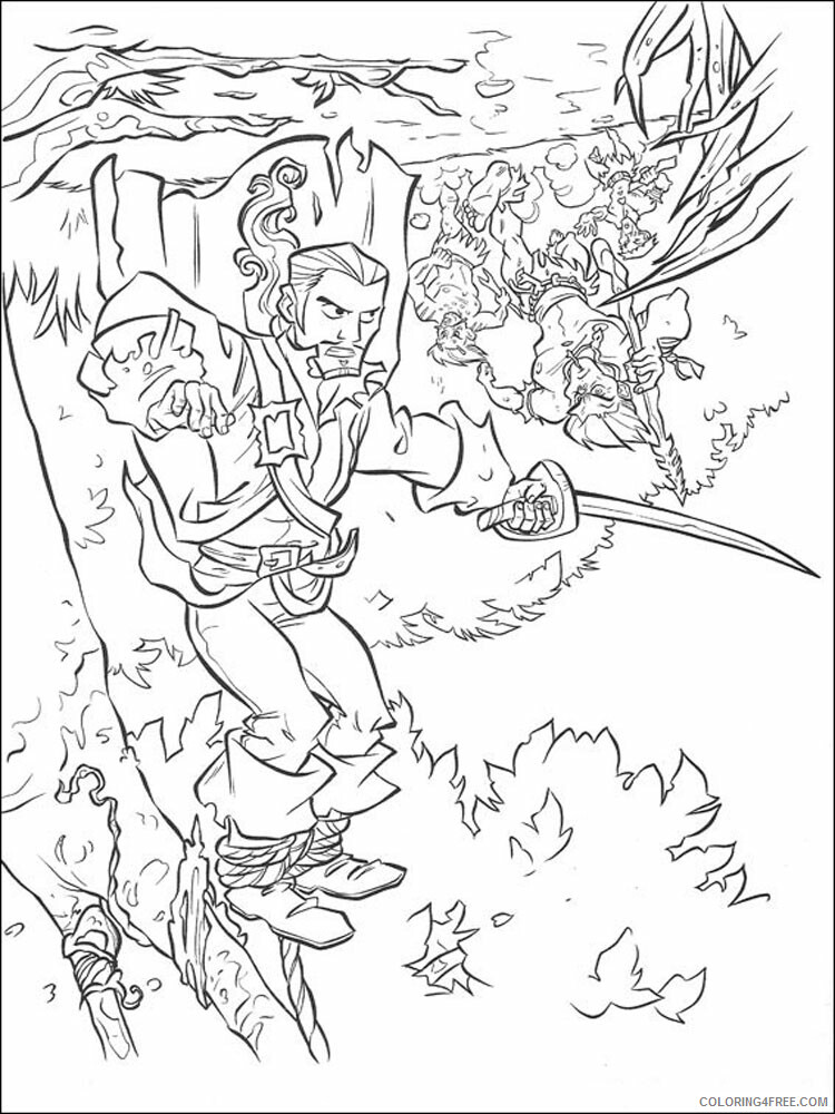 Pirates of the Caribbean Coloring Pages TV Film Printable 2020 06422 Coloring4free