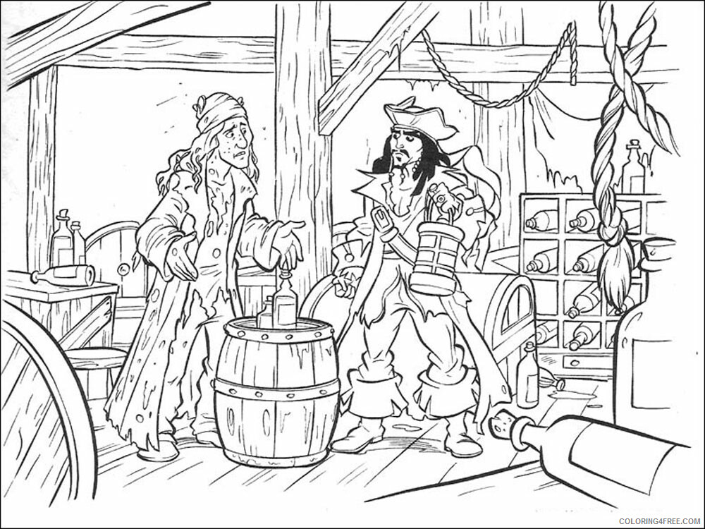 Pirates of the Caribbean Coloring Pages TV Film Printable 2020 06424 Coloring4free